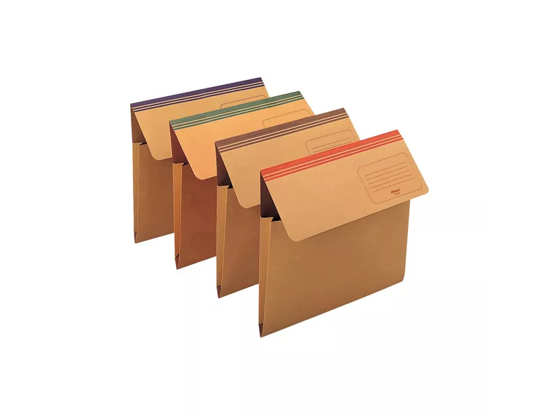 Cartellina in Cartoncino Dixie Mec King Mec - Soffietti Laterali - 33,7x26,2 cm - 225 g - 29955 (Avana Conf. 20)