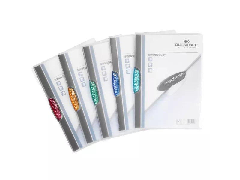 Cartellina Swingclip Durable - A4 - 3 mm - 2284-00 (Assortiti Conf. 5)