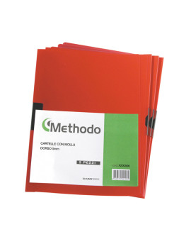Cartellina per Rilegatura in PVC Spring File Methodo - 22x31 cm - X200506 (Rosso Conf. 5)