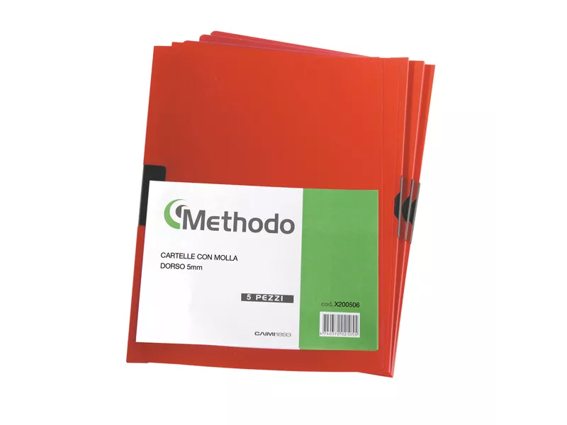 Cartellina per Rilegatura in PVC Spring File Methodo - 22x31 cm - X200506 (Rosso Conf. 5)