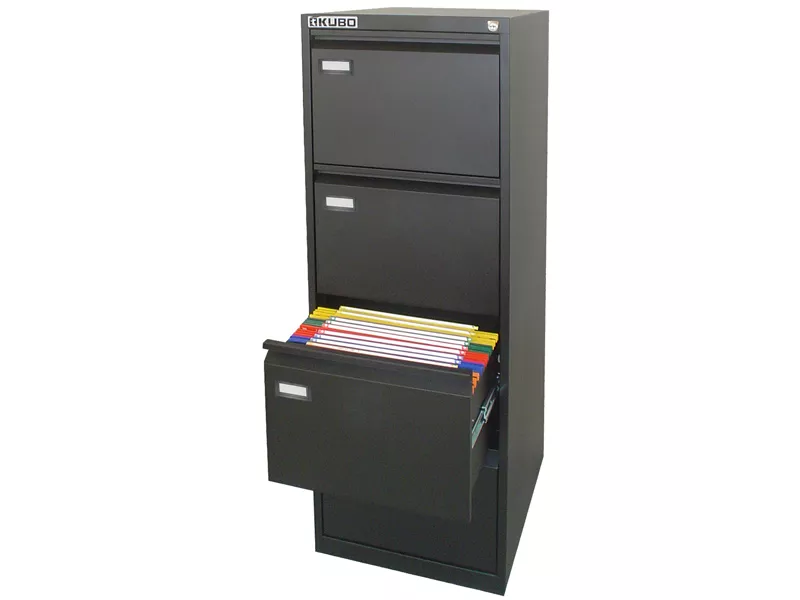 Classificatore per Cartelle Sospese Bertesi - 4 Cassetti - 132 cm - 4104 (Nero)