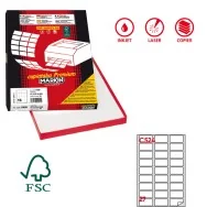 Etichette Adesive Markin - A4 - 56x28 mm - X210C524 (Bianco Conf. 100)