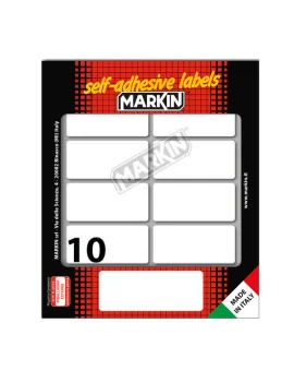 Etichette Adesive Markin - A4 - 56x26 mm - X11040 (Bianco Conf. 10)