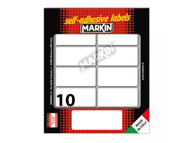 Etichette Adesive Markin - A4 - 56x26 mm - X11040 (Bianco Conf. 10)