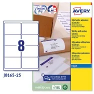 Etichette Adesive QuickDry Avery - A4 - 99,1x67,7 mm - J8165-25 (Bianco Conf. 25)