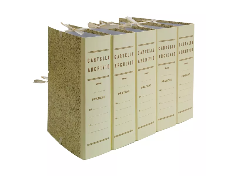 Faldoni Rivestiti in Carta Brefiocart - Dorso 10 - 25x35 cm - 0202202-10 (Paglia Conf. 25)