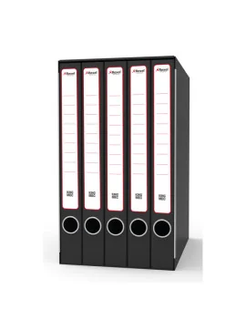 Gruppi di Classificatori ad Alette Rexel - Quintetto - 23,5x35x25 cm - 4 cm - GKM5300 (Nero)