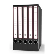 Gruppi di Classificatori ad Alette Rexel - Quintetto - 23,5x35x25 cm - 4 cm - GKM5300 (Nero)
