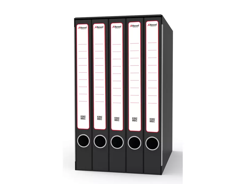 Gruppi di Classificatori ad Alette Rexel - Quintetto - 23,5x35x25 cm - 4 cm - GKM5300 (Nero)