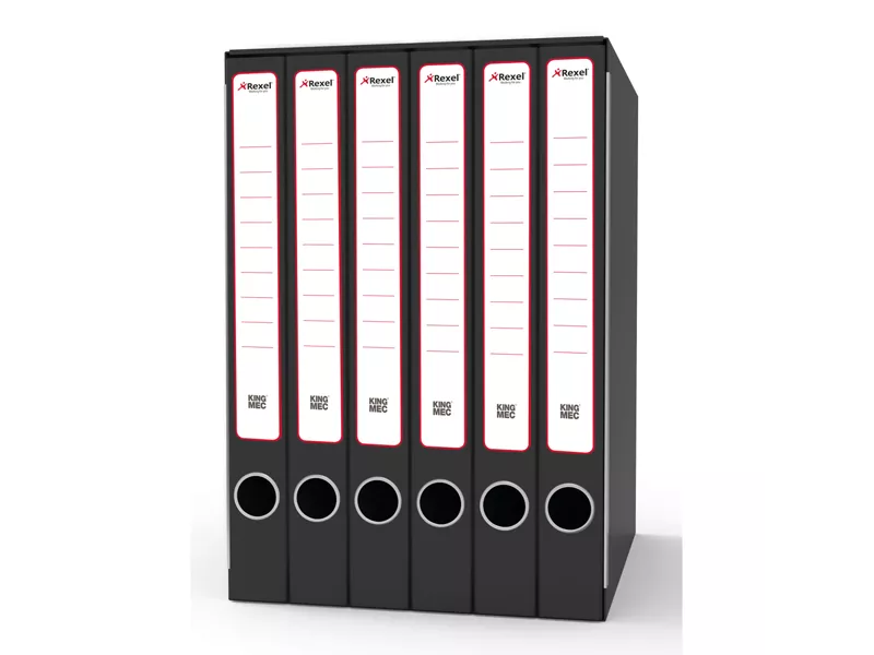 Gruppi di Classificatori ad Alette Rexel - Sestetto - 23,5x35x25 cm - 3,3 cm - GKM6300 (Nero)