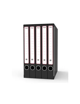 Gruppi di Classificatori ad Anelli Rexel - Quintetto - 23,5x35x25 cm - 2-4 cm - GKM5200 (Nero)
