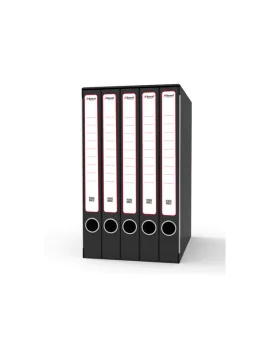 Gruppi di Classificatori ad Anelli Rexel - Sestetto - 23,5x35x26 cm - 2-3,3 cm - GKM6200 (Nero)