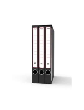 Gruppi di Classificatori ad Anelli Rexel - Terzetto - 14x35x25 cm - 4 cm - GKM3200 (Nero)