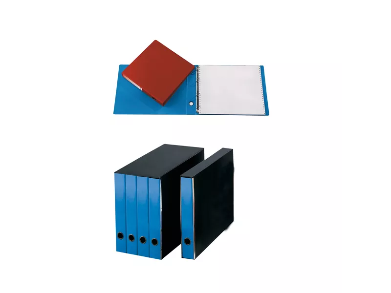 Portatabulati ad Anelli senza Custodia Cartiere del Garda - 31,5x42 cm - Dorso 50 mm - CG2141FEOXXAB06 (Azzurro Conf. 2)