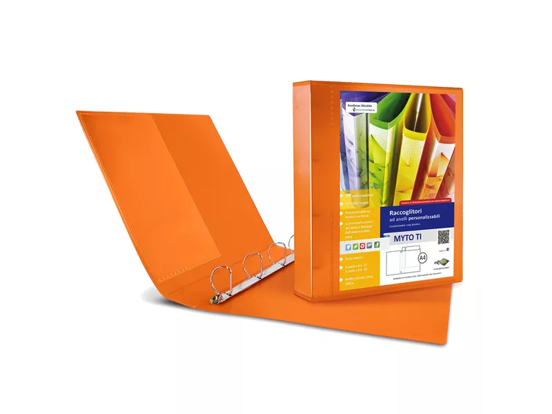 Raccoglitore Personalizzabile Myto TI Sei Rota - A4 - 4 Anelli a D 30 mm - 36913044 (Arancione)
