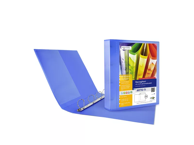 Raccoglitore Personalizzabile Myto TI Sei Rota - A4 - 4 Anelli a D 30 mm - 36913047 (Blu)