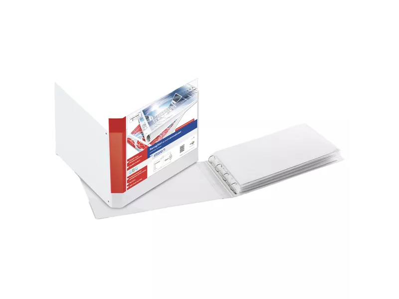 Raccoglitore Personalizzabile Stelvio TI Sei Rota - A3 Orizzontale - 4 Anelli a D 25 mm - 36255101 (Bianco)