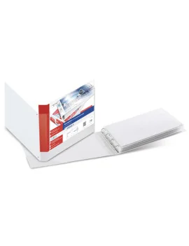 Raccoglitore Personalizzabile Stelvio TI Sei Rota - A3 Orizzontale - 4 Anelli a D 40 mm - 36405001 (Bianco)