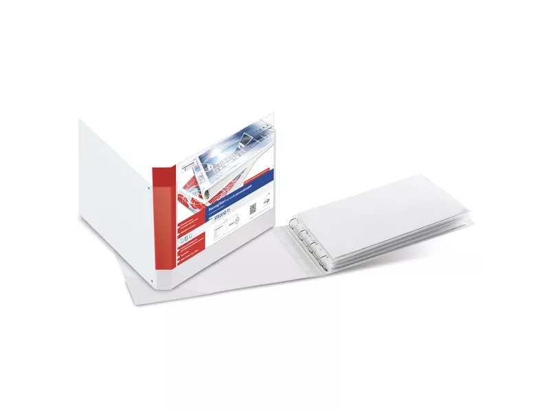 Raccoglitore Personalizzabile Stelvio TI Sei Rota - A3 Orizzontale - 4 Anelli a D 50 mm - 36505001 (Bianco)