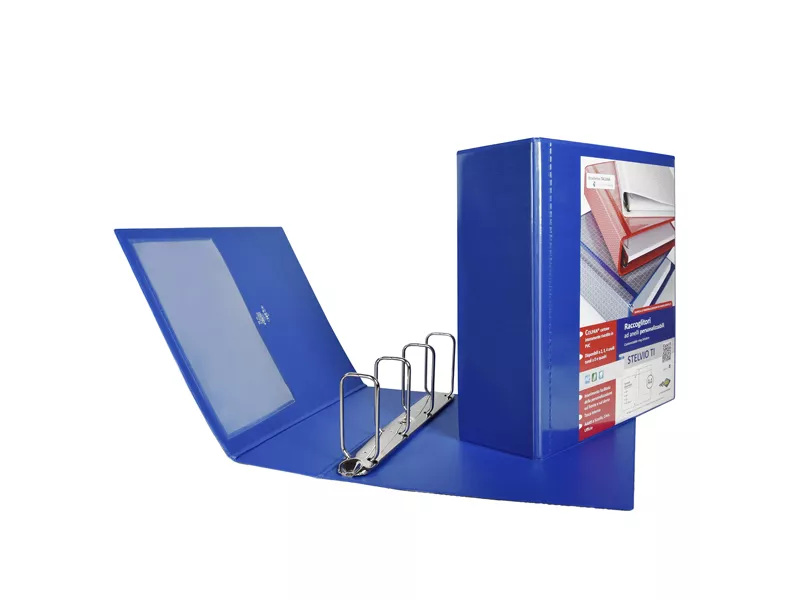 Raccoglitore Personalizzabile Stelvio TI Sei Rota - A4 - 4 Anelli a Q 100 mm - 36994637 (Blu)