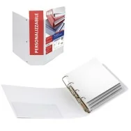 Raccoglitore Personalizzabile Stelvio TI Sei Rota - A4 - 4 Anelli a Q 65 mm - 36654101 (Bianco)