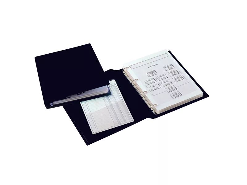 Raccoglitore San Remo 2000 Sei Rota - 25x35 cm - 4 Anelli a D 25 mm - Dorso 4,5 - 34253510 (Nero)