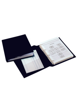 Raccoglitore San Remo 2000 Sei Rota - 25x35 cm - 4 Anelli a D 25 mm - Dorso 4,5 - 34253510 (Nero)