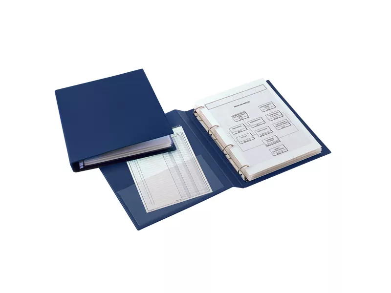 Raccoglitore San Remo 2000 Sei Rota - 35x50 cm - 4 Anelli a D 25 mm - Dorso 4,5 - 34355007 (Blu)