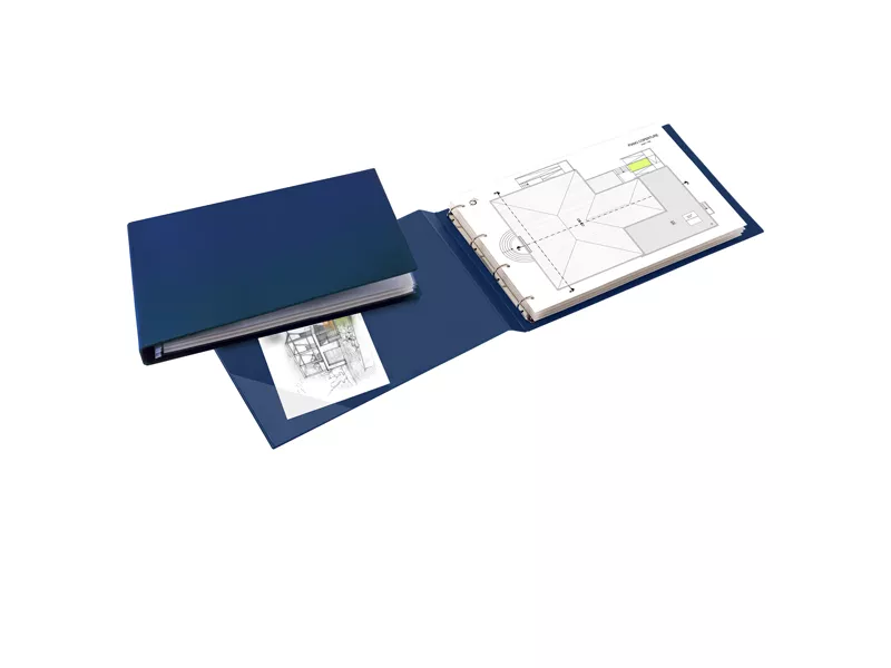 Raccoglitore San Remo 2000 Sei Rota - A3 - 4 Anelli a D 25 mm - Dorso 4,5 - 34423007 (Blu)