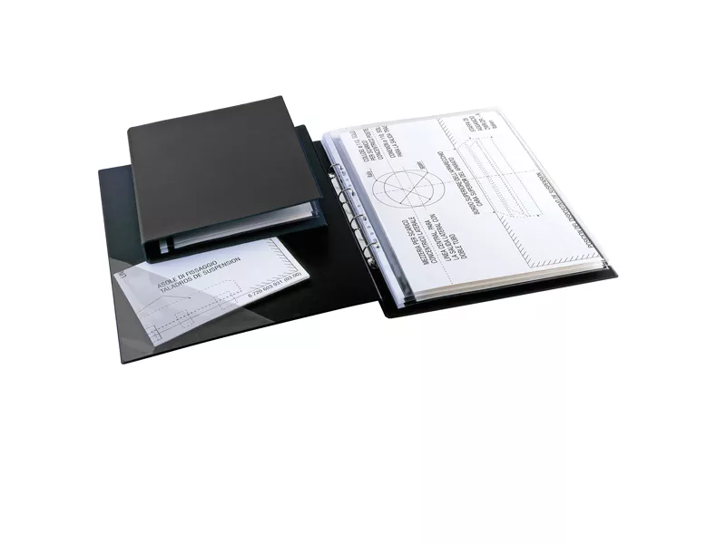 Raccoglitore Sanremo 2000 Sei Rota - A3 - 4 Anelli a D 40 mm - Dorso 6 cm - 34508610 (Nero)