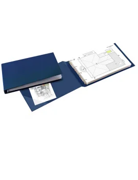 Raccoglitore Sanremo 2000 Sei Rota - A3 Orizzontale - 4 Anelli a D 40 mm - Dorso 6 cm - 34423107 (Blu)