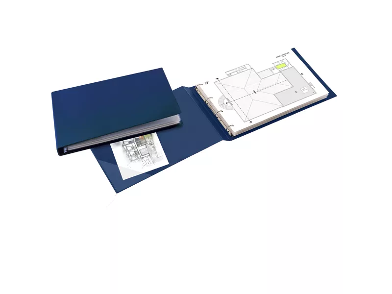 Raccoglitore Sanremo 2000 Sei Rota - A3 Orizzontale - 4 Anelli a D 40 mm - Dorso 6 cm - 34423107 (Blu)