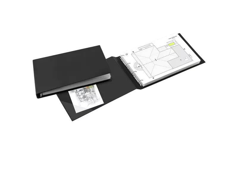 Raccoglitore Sanremo 2000 Sei Rota - A3 Orizzontale - 4 Anelli a D 40 mm - Dorso 6 cm - 34423110 (Nero)