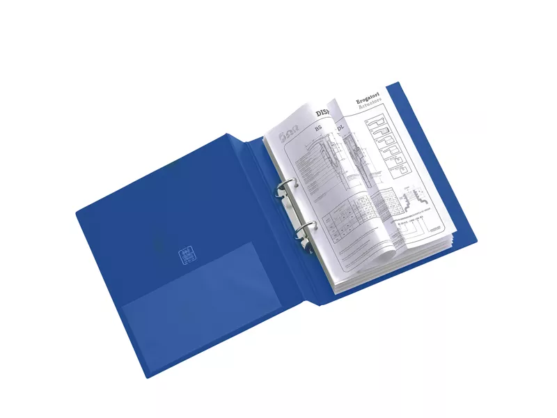 Raccoglitore Stelvio Sei Rota - A4 - 2 Anelli a D 40 mm - Dorso 5,5 cm - 35404207 (Blu)