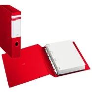 Raccoglitore Stelvio Sei Rota - A4 - 4 Anelli a D 25 mm - Dorso 3,5 cm - 37254412 (Rosso)