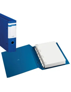 Raccoglitore Stelvio Sei Rota - A4 - 4 Anelli a Q 65 mm - Dorso 9 cm - 37654407 (Blu)