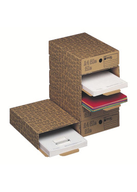 Scatola Archivio A4 File King Mec - Dorso 8 - 26x35 cm - 00028600 (Avana Conf. 6)