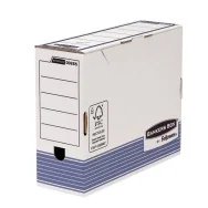 Scatola Archivio Bankers Box Fellowes - A4 - Dorso 10 - 31,5x10x26 cm - 0026501 (Bianco e Blu Conf. 10)