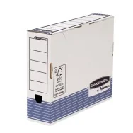 Scatola Archivio Bankers Box Fellowes - A4 - Dorso 8 - 32,7x8,5x26,5 cm - 0026401 (Bianco e Blu Conf. 10)