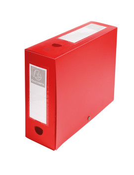 Scatola Archivio Box Exacompta - Dorso 10 - 25x33 cm - 59932E (Rosso)