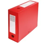 Scatola Archivio Box Exacompta - Dorso 10 - 25x33 cm - 59932E (Rosso)
