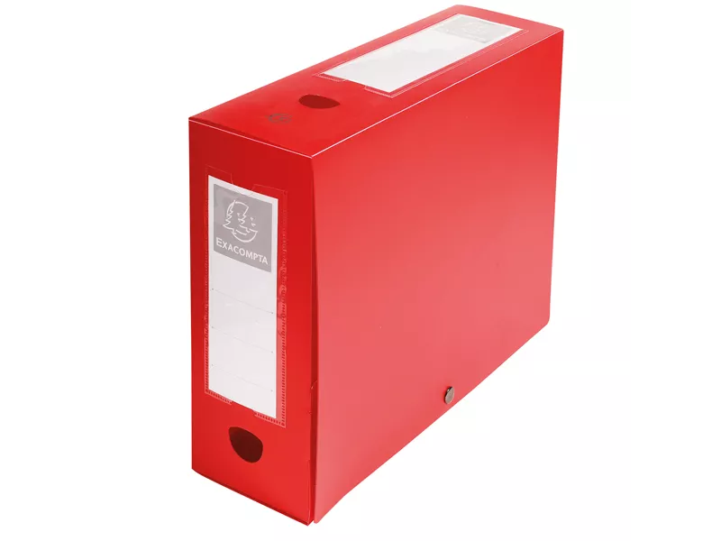 Scatola Archivio Box Exacompta - Dorso 10 - 25x33 cm - 59932E (Rosso)
