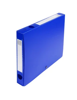 Scatola Archivio Box Exacompta - Dorso 4 - 25x33 cm - 54632E (Blu)