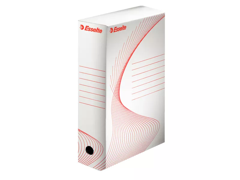 Scatola Archivio Boxi 100 Esselte - Dorso 10 - 25x35 cm - 20172 (Bianco e Rosso Conf. 10)