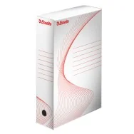 Scatola Archivio Boxi 80 Esselte - Dorso 8 - 25x35 cm - 128003 (Bianco e Rosso Conf. 10)