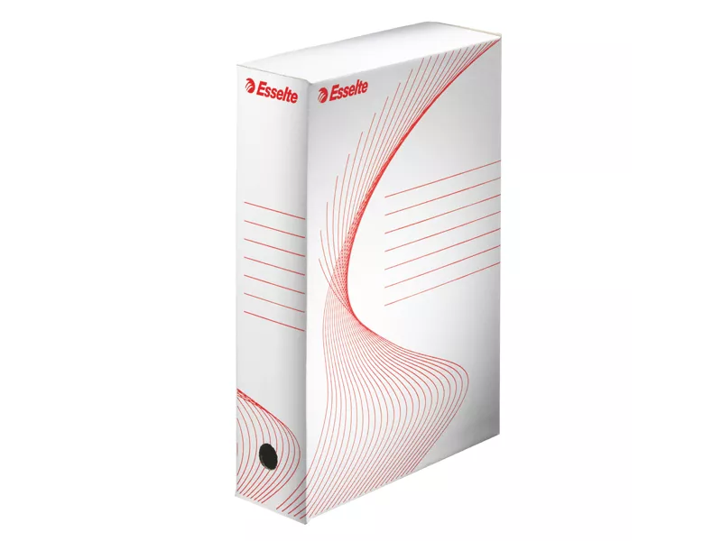 Scatola Archivio Boxi 80 Esselte - Dorso 8 - 25x35 cm - 128003 (Bianco e Rosso Conf. 10)