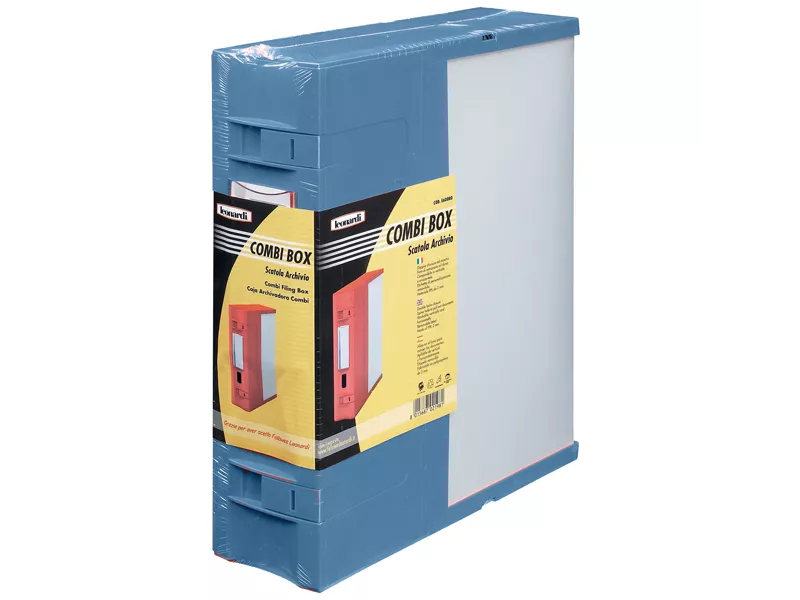 Scatola Archivio Combi Box E600 Fellowes - Dorso 9 - 29,8x36,2 cm - E600BN (Blu Navy)