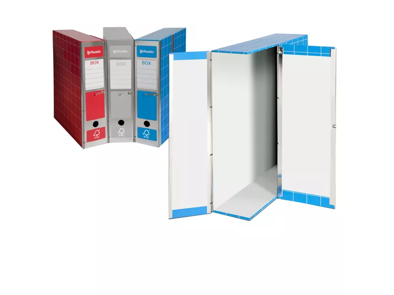 Scatola Archivio con Cerniera Box 1 Resisto - Dorso 9 - 28x35 cm - RESX101-B (Blu)