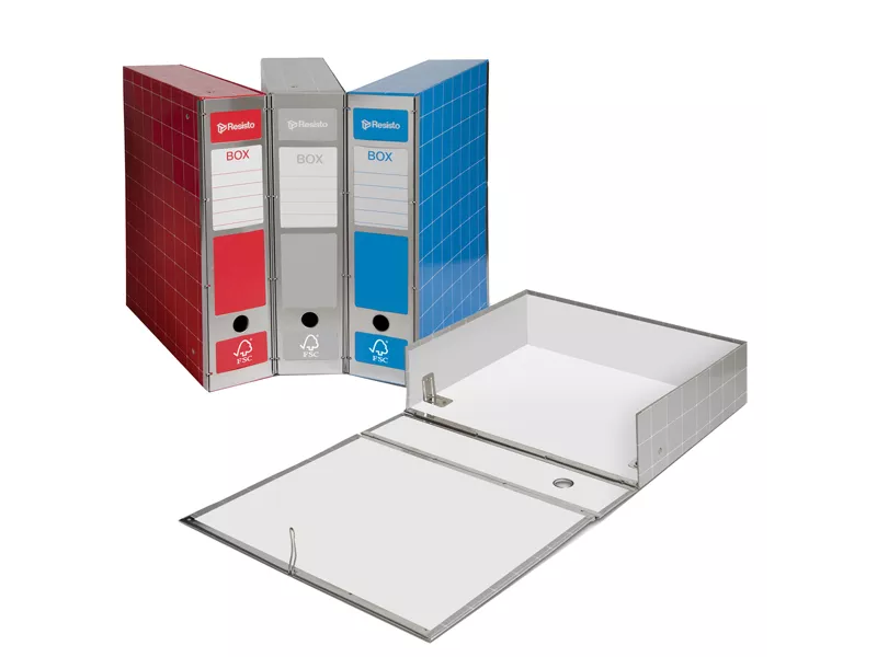 Scatola Archivio con Cerniera Box 4 Resisto - Dorso 9 - 28x35 cm - RESX401-R (Rosso)