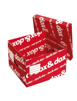 Scatola Archivio Dox&Dox Rexel - 42x29x39,5 cm - 1600175 (Rosso Conf. 12)